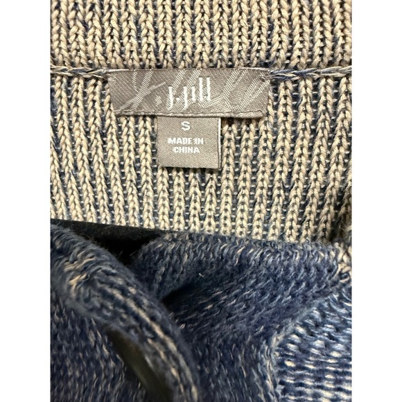 J. Jill Coastal Blue Linen Button Down Cardigan Long Sweater Size Small - Picture 7 of 8
